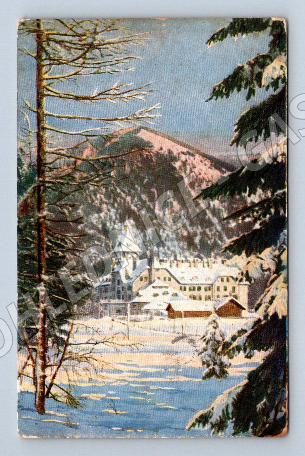 Pohlednice Semmering zimní hotelová 1925 zaslaná do ČSR (M16171)