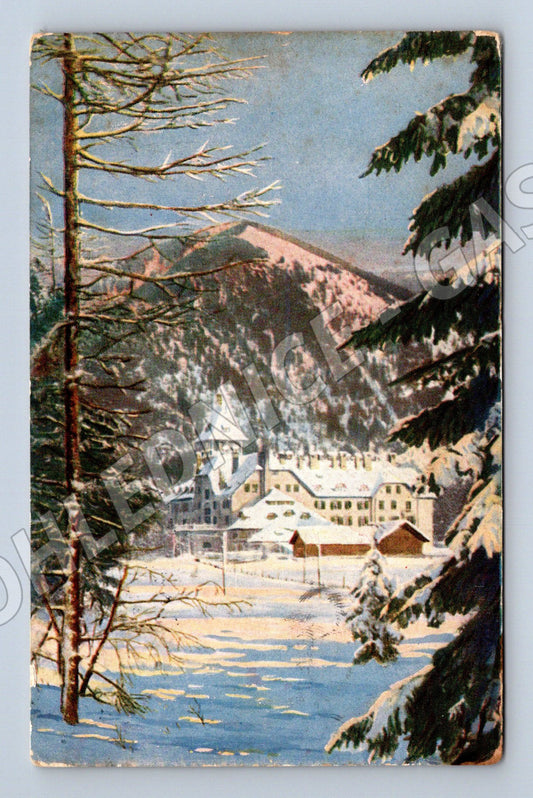 Pohlednice Semmering zimní hotelová 1925 zaslaná do ČSR (M16171)