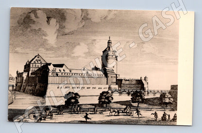 Pohlednice Pleissenburg Lipsko historický hrad kresba Německo (M16172)