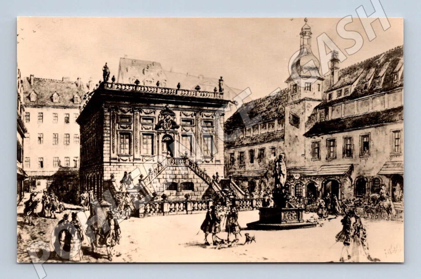 Pohlednice Vídeň obchodní burza Naschmarkt 1678 1687 (M16174)