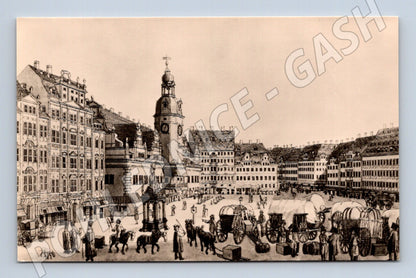 Pohlednice Německo Marktplatz radnice historická 1790 (M16176)
