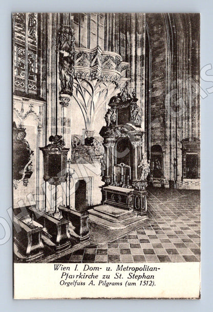 Pohlednice Vídeň interiér katedrály sv Štěpána cca 1925 (M16181)