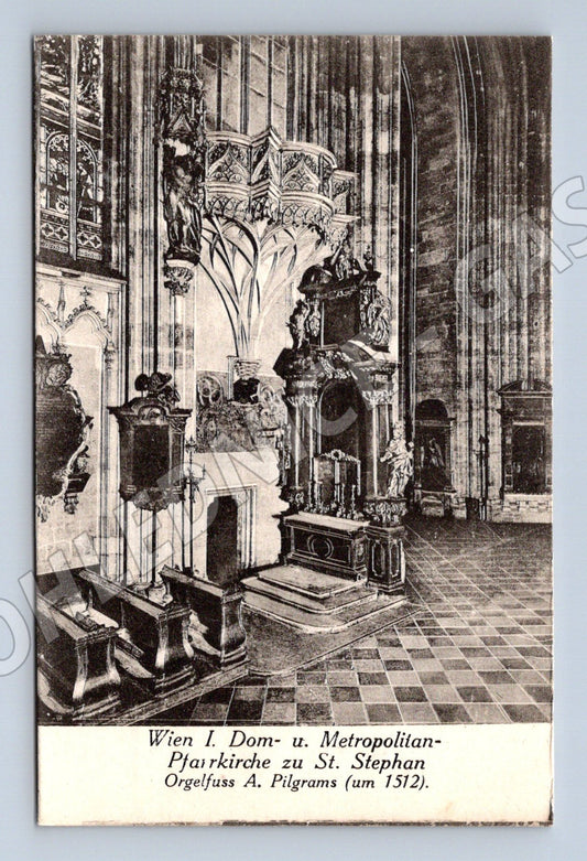 Pohlednice Vídeň interiér katedrály sv Štěpána cca 1925 (M16181)