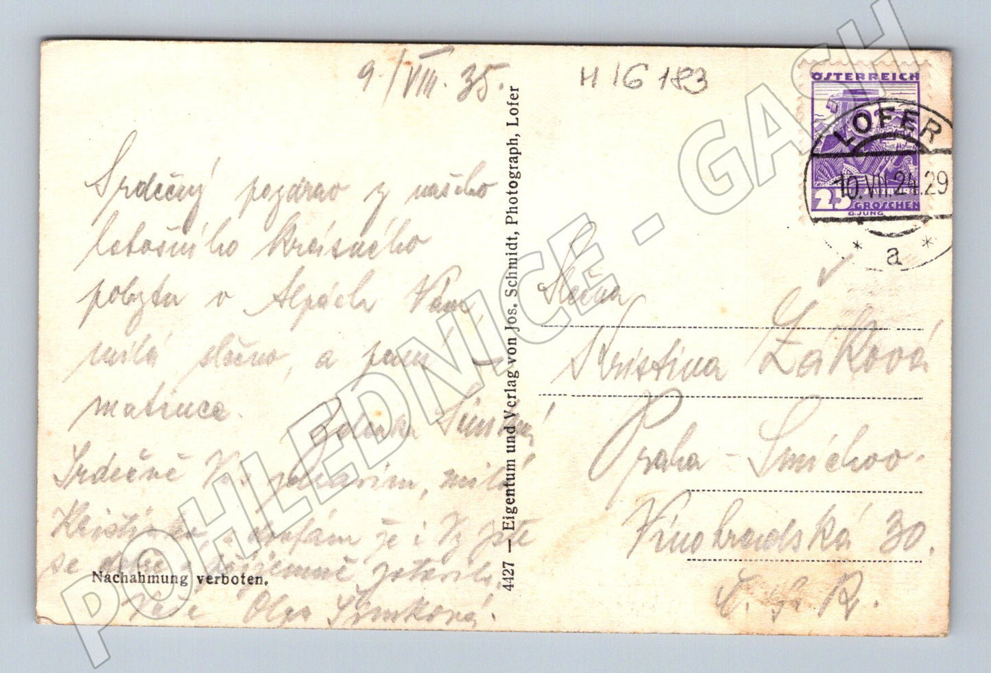 Pohlednice Rakousko Lofer Steinberg Gruppe 1929 historická (M16183)