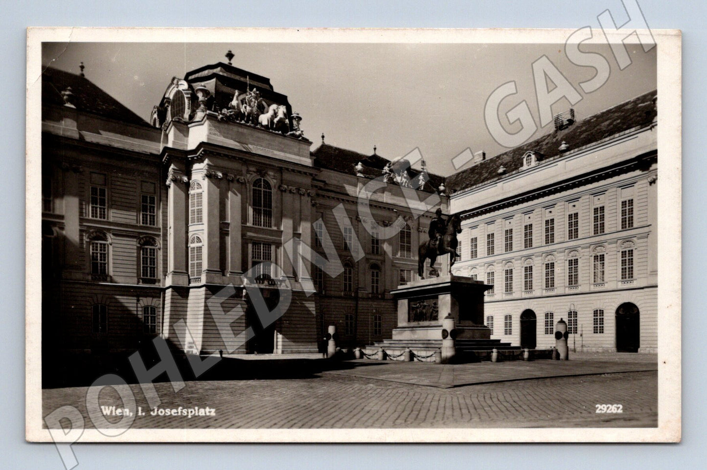Pohlednice Wien Josefsplatz stará černobílá Rakousko (M16184)