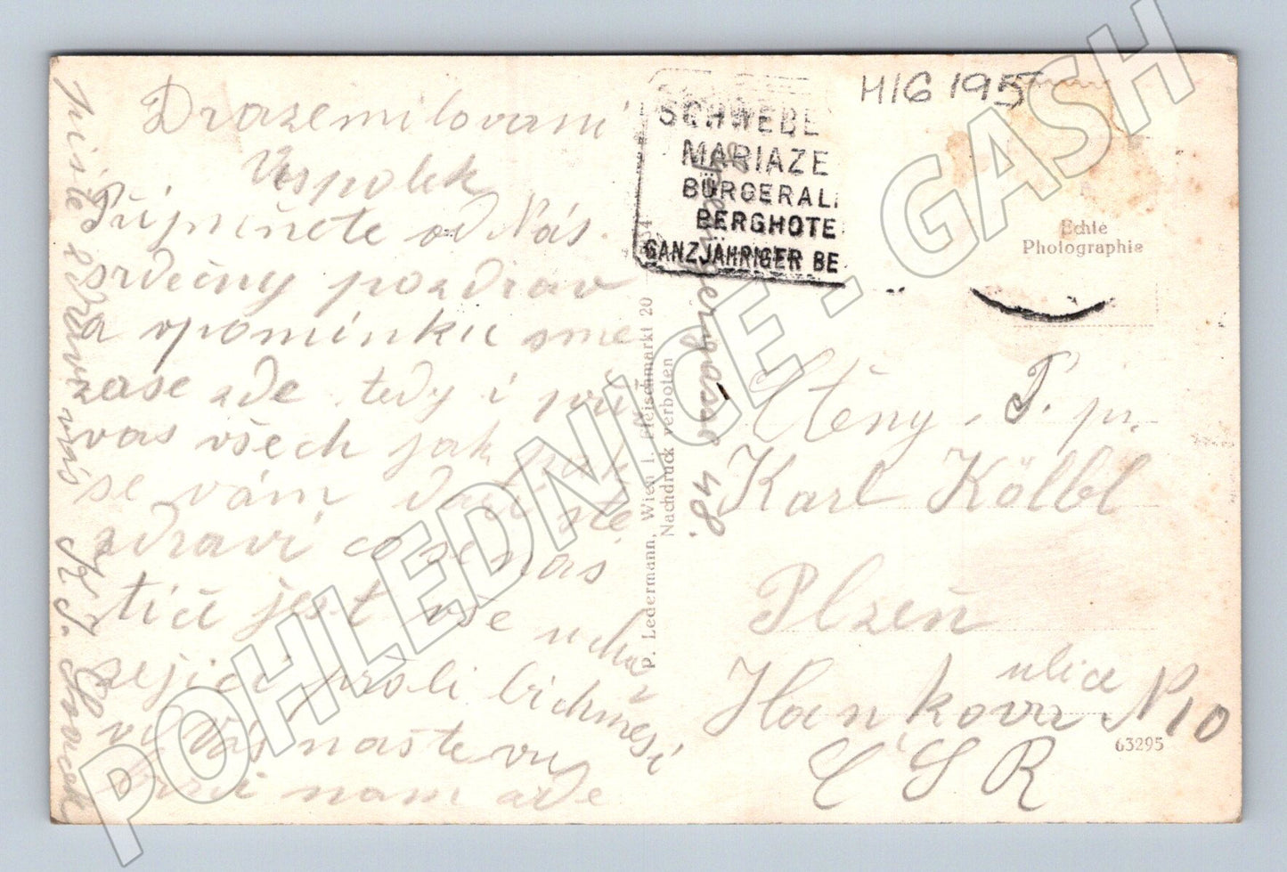 Pohlednice Mariazell Gnadenaltar poutní kostel černobílá (M16195)