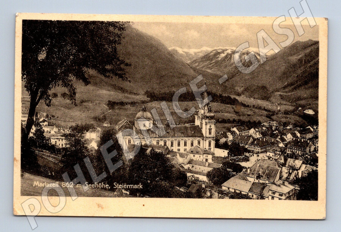 Pohlednice Mariazell Štýrsko Rakousko 1949 prošlá (M16196)