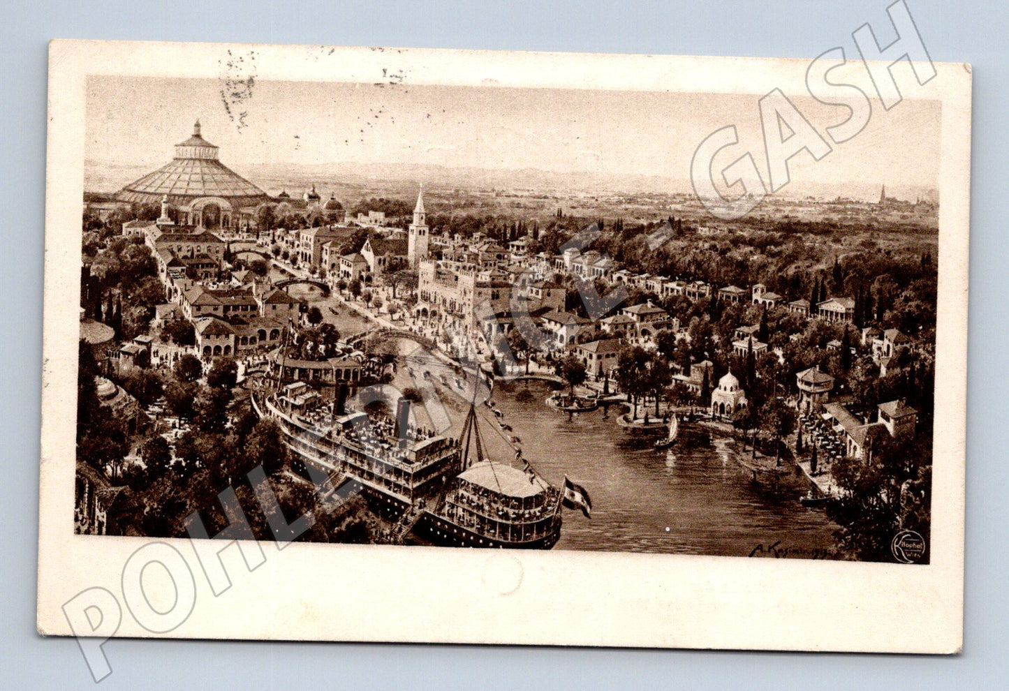 Pohlednice Österr Adria Ausstellung Vídeň 1913 celkový pohled (M16204)