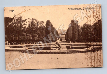 Pohlednice Vídeň Schönbrunn cca 1910 prošlá poštou (M16212)
