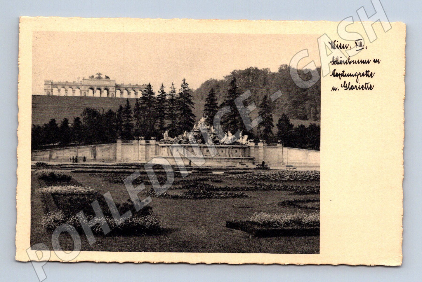 Pohlednice Vídeň Schönbrunn Gloriette Neptunova fontána (M16216)