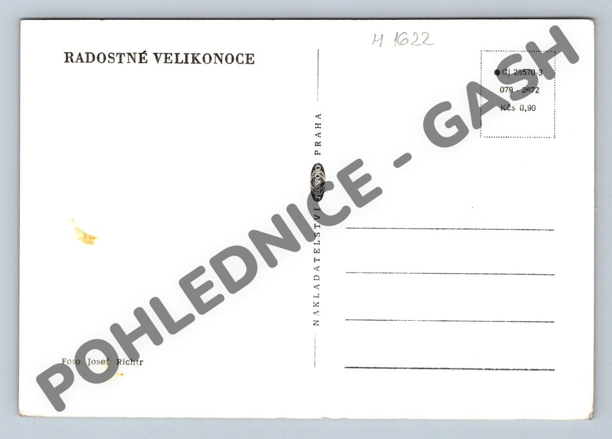 Pohlednice Zátiší květiny a kraslice starobylá (M1622)
