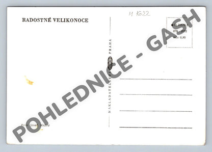 Pohlednice Zátiší květiny a kraslice starobylá (M1622)