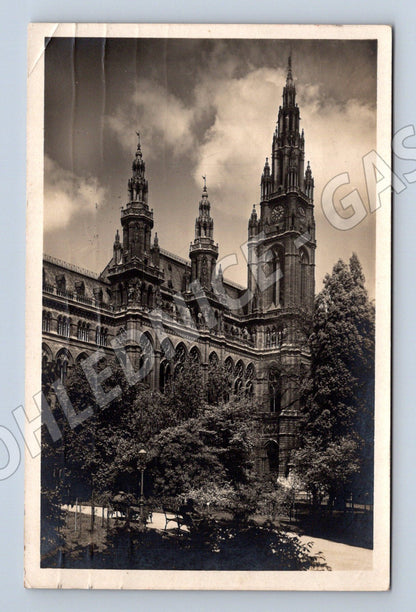 Pohlednice Wien Rathaus historická zaslaná 1930 (M16221)