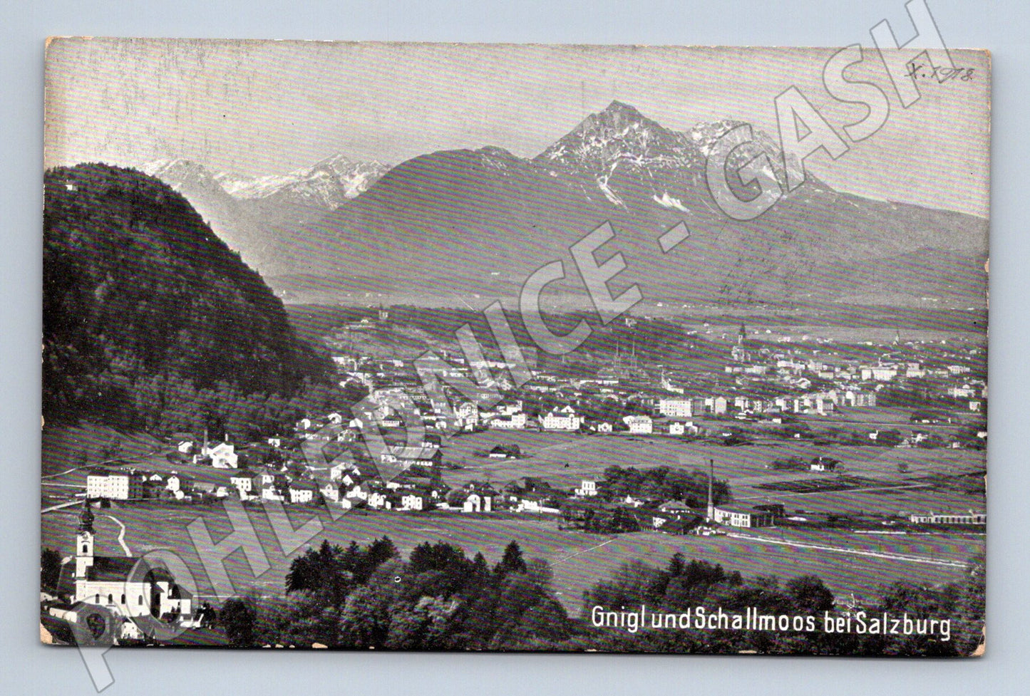 Pohlednice Gnigl Schallmoos bei Salzburg 1918 (M16225)