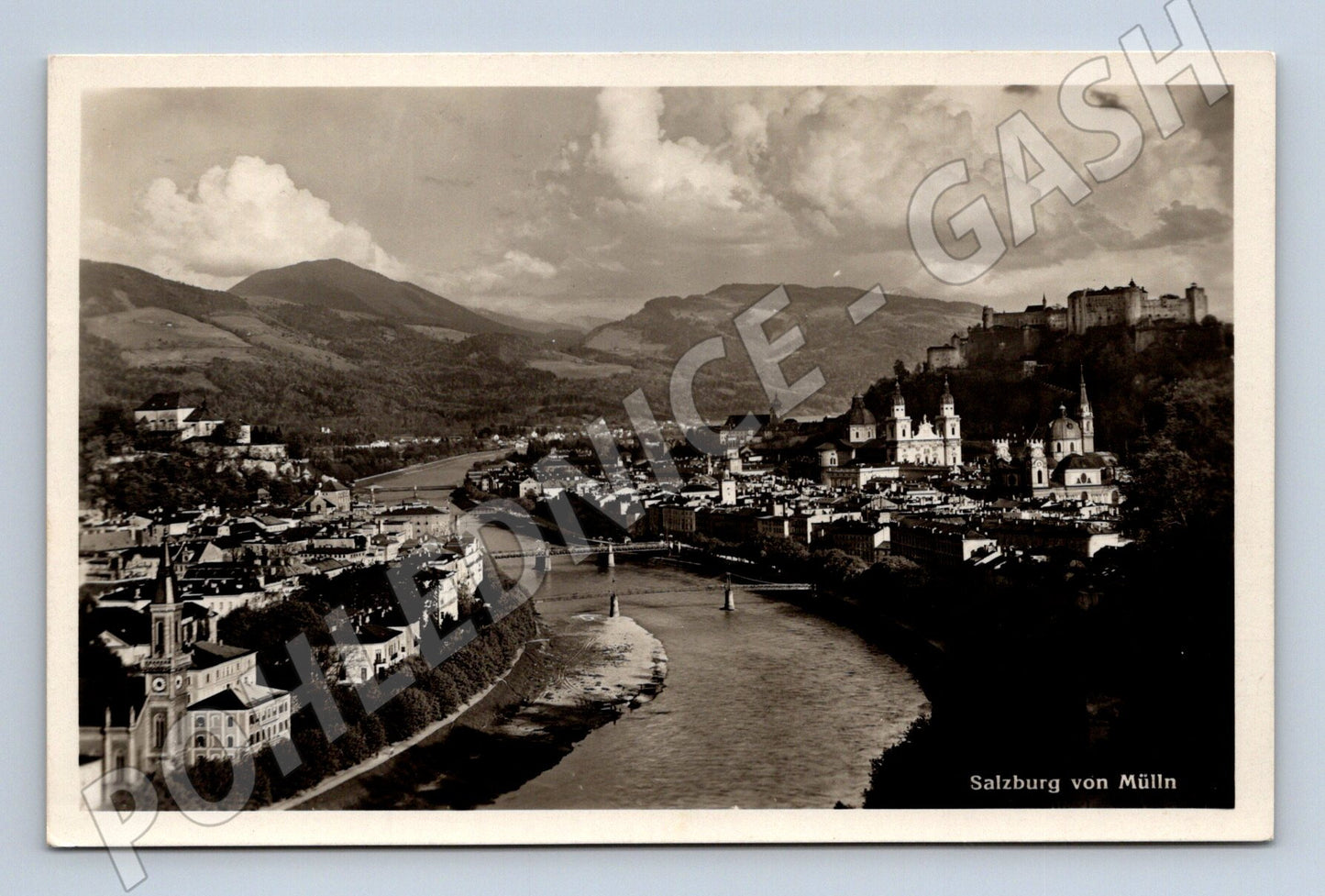 Pohlednice Salzburg pohled z Mülln 1936 stará (M16229)