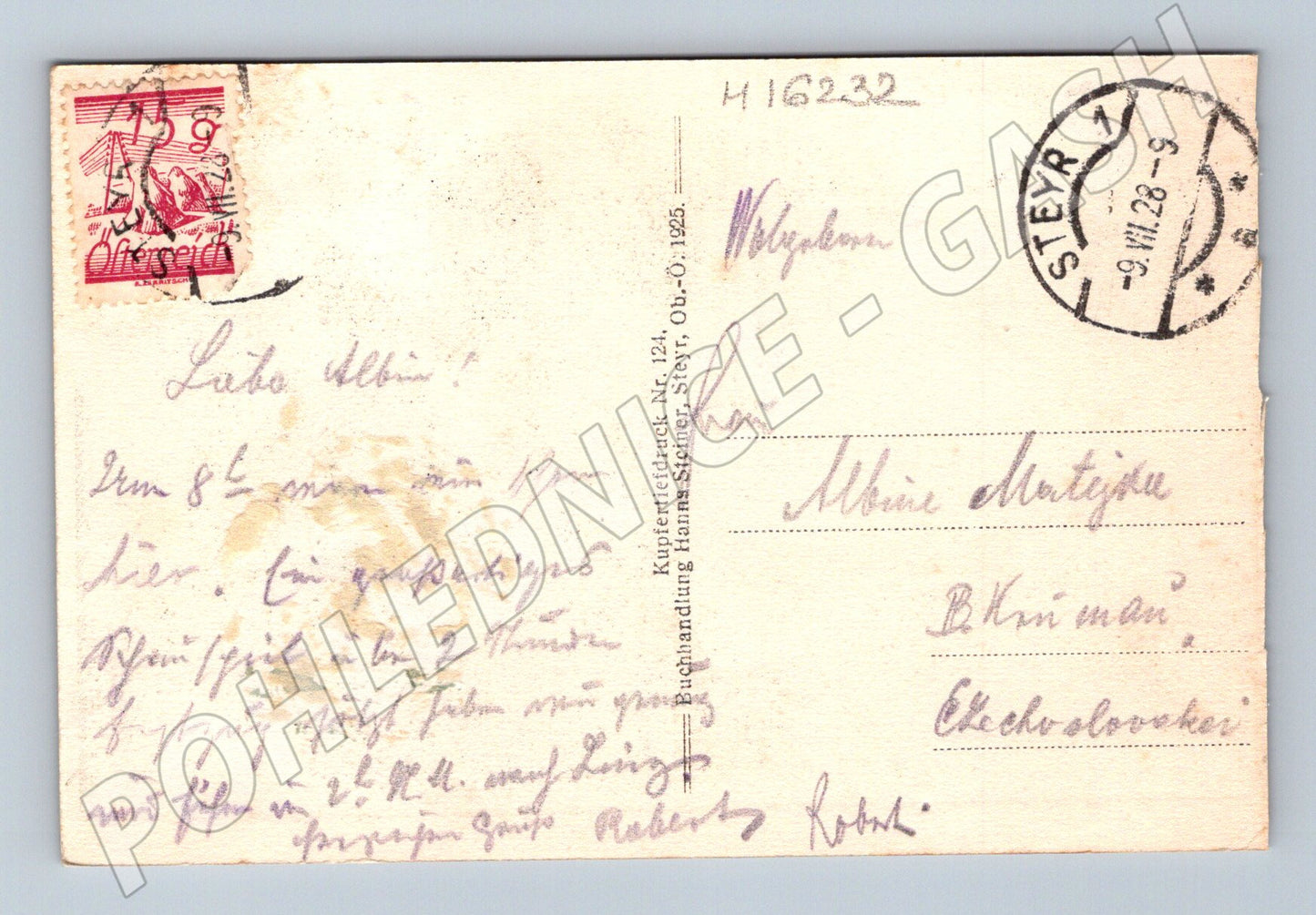 Pohlednice Steyr Rakousko historická 1928 (M16232)