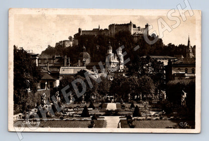Pohlednice Salzburg Mirabellgarten Hohensalzburg 1933 (M16235)