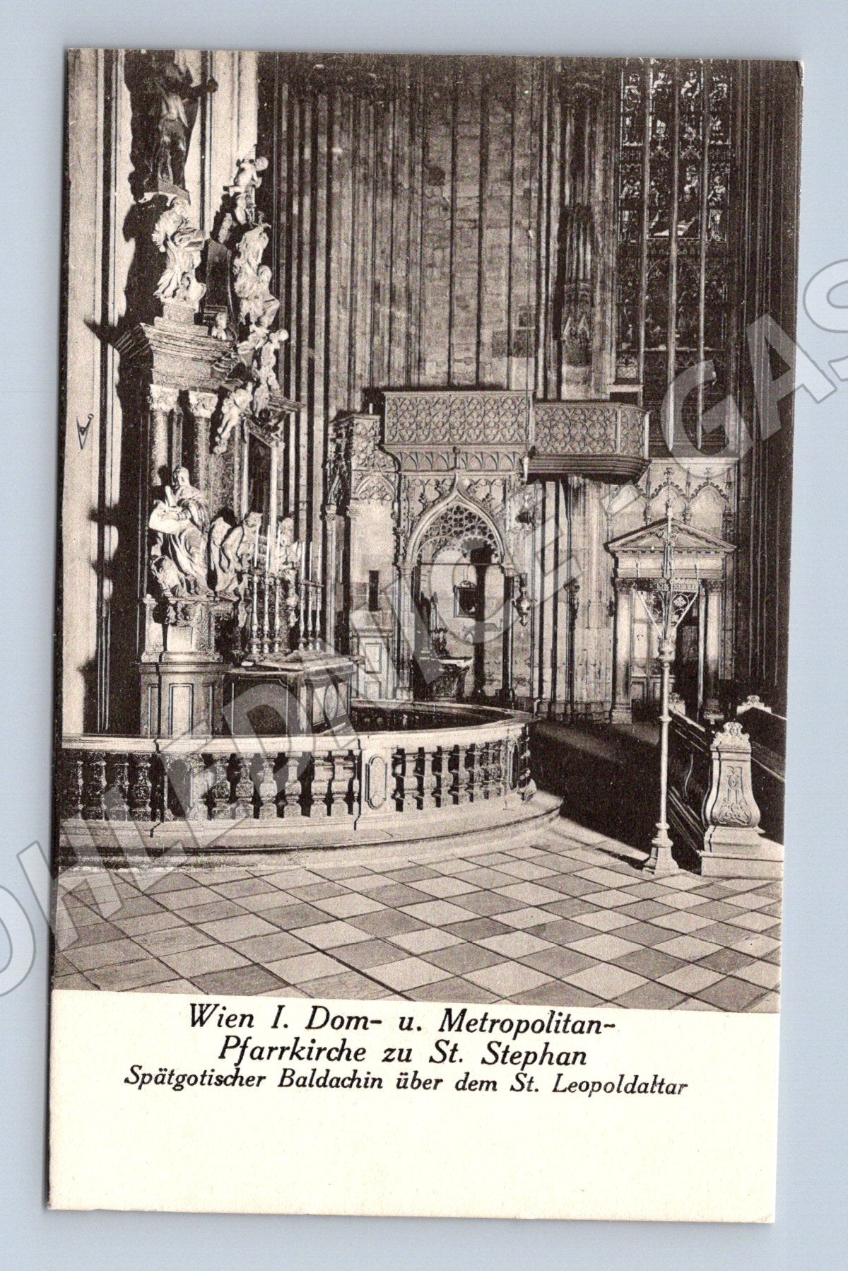Pohlednice Wien Stephansdom barokní baldachýn (M16244)