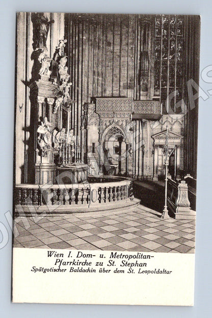Pohlednice Wien Stephansdom barokní baldachýn (M16244)