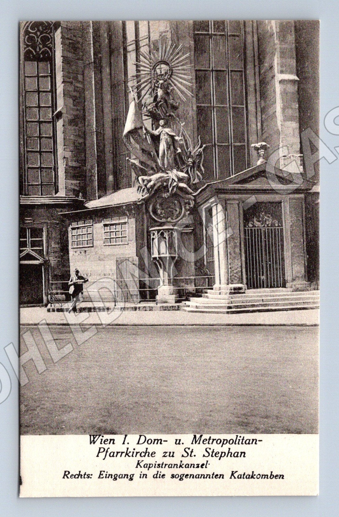 Pohlednice Vídeň Stephansdom katakomby stará (M16248)