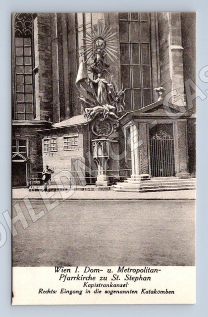 Pohlednice Vídeň Stephansdom katakomby stará (M16248)