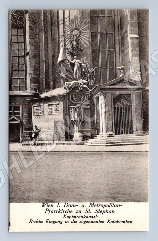 Pohlednice Vídeň Stephansdom katakomby stará (M16248)