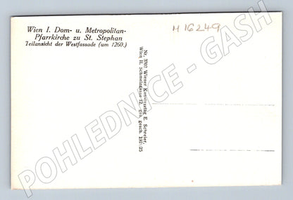 Pohlednice Vídeň Stephansdom západní fasáda historická (M16249)