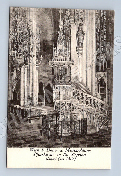 Pohlednice Wien Stephansdom kazatelna kolem 1510 Rakousko (M16250)