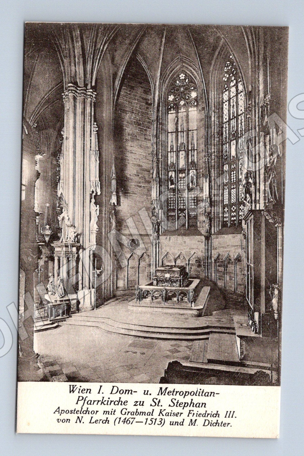 Pohlednice Vídeň Stephansdom Apoštolský oltář Rakousko (M16256)