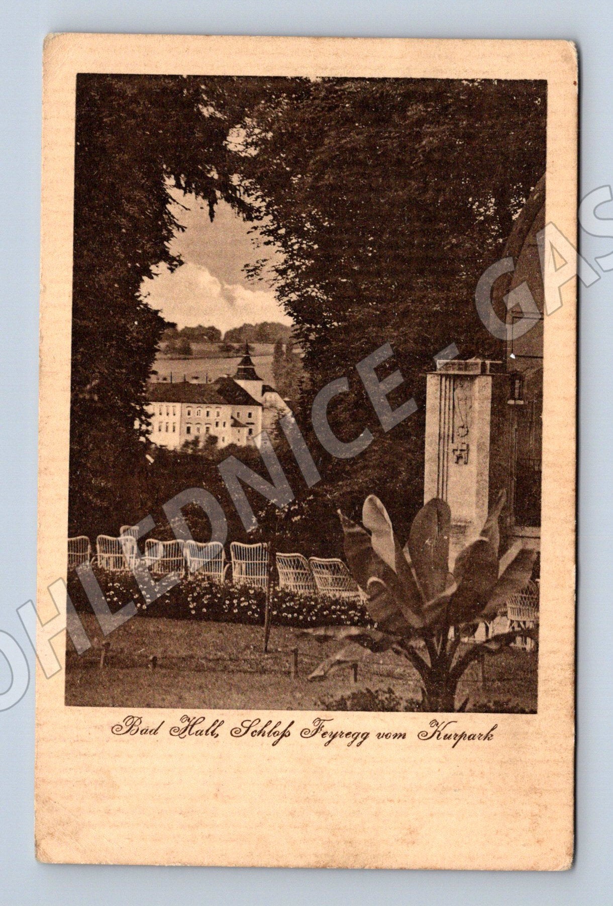 Pohlednice Bad Hall Schloss Feyregg zámek 1915 Rakousko Uher (M16260)