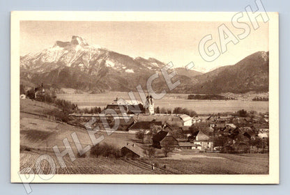 Pohlednice Rakousko Salzkammergut Mondsee Schafberg stará (M16261)