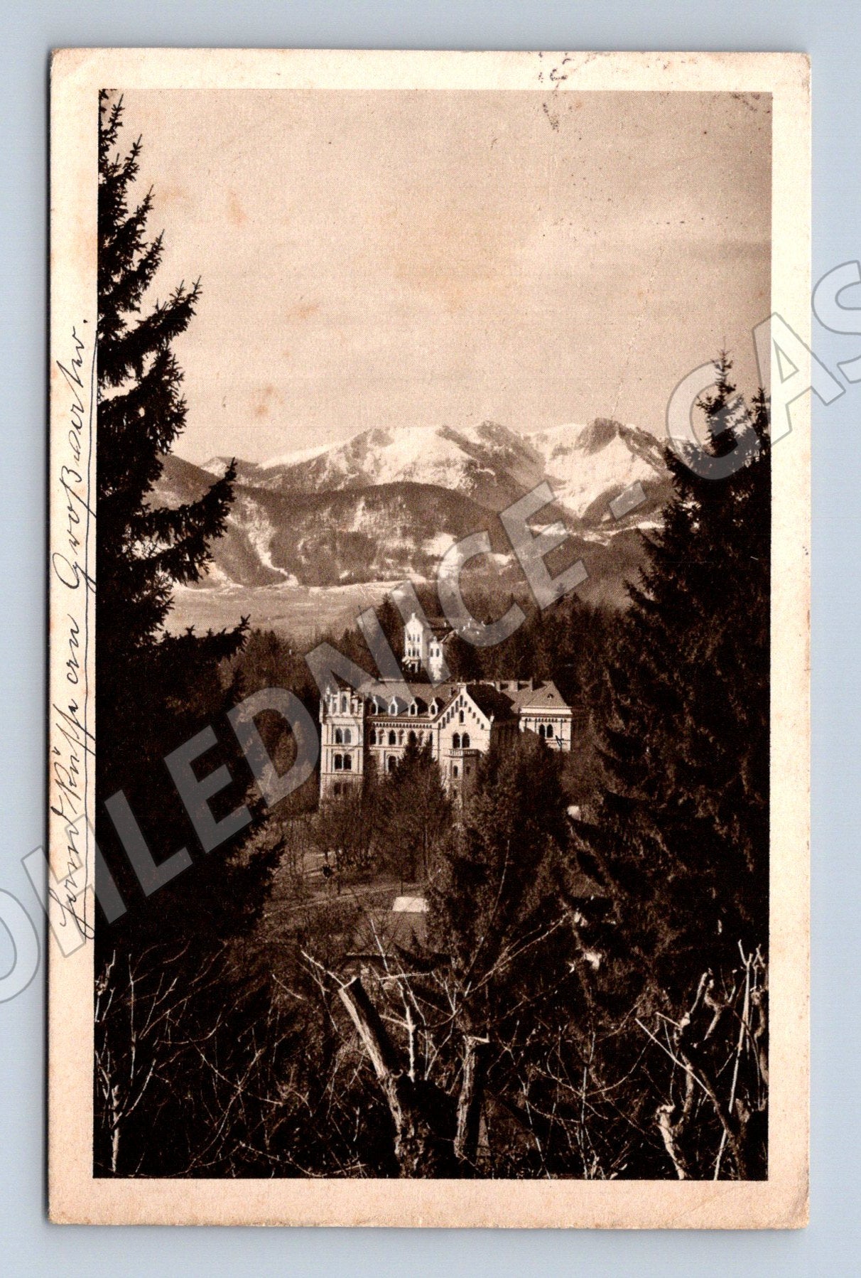 Pohlednice Mädchenpensionat Ort bei Gmunden historická  (M16264)