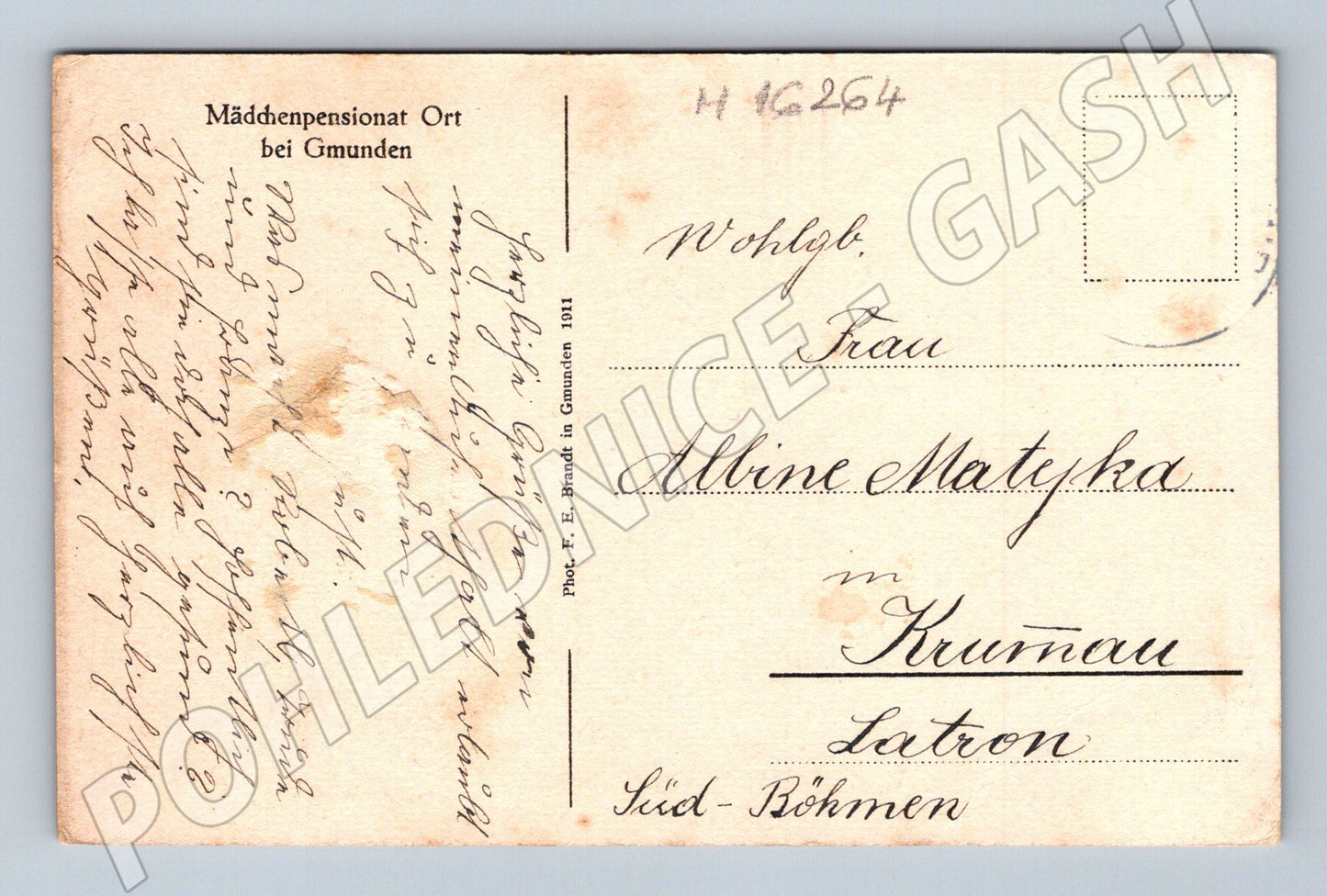 Pohlednice Mädchenpensionat Ort bei Gmunden historická  (M16264)