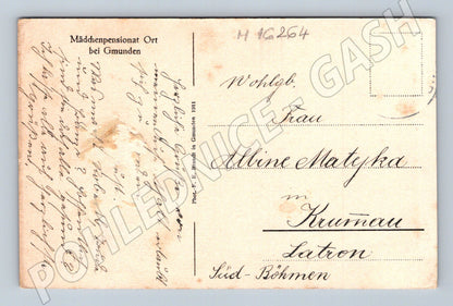 Pohlednice Mädchenpensionat Ort bei Gmunden historická  (M16264)