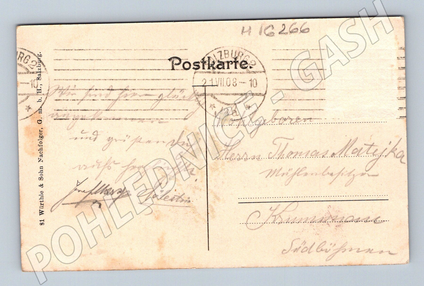 Pohlednice Salzburg Hohensalzburg lanovka 1908 (M16266)