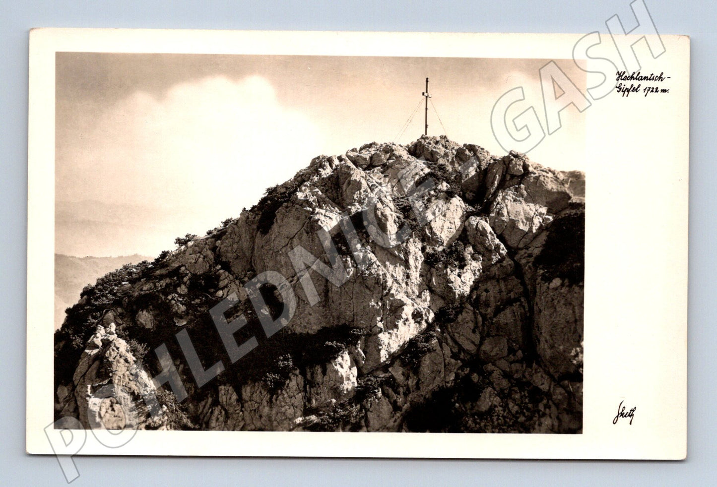 Pohlednice Hochlantsch 1720 m Rakousko černobílá (M16270)