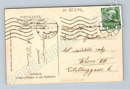 Pohlednice Innsbruck Hofkirche sochy stará Rakousko (M16272)