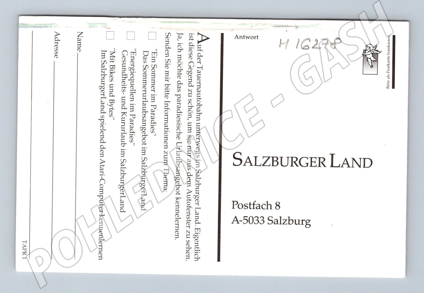 Pohlednice Rakousko Salzburger Land retro černobílá (M16278)