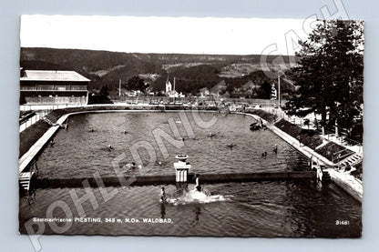 Pohlednice Waldbad Piesting koupaliště Rakousko stará (M16279)