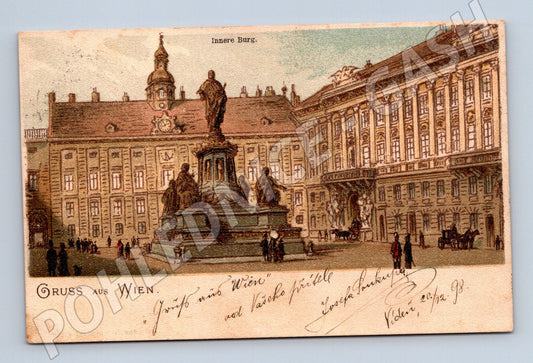 Pohlednice Vídeň Innere Burg historická 1898 razítko (M16299)