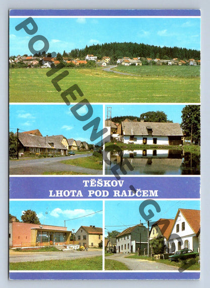 Pohlednice Těškov Lhota pod Radčem velký formát (M163)