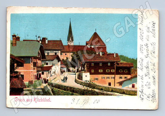 Pohlednice Kitzbühel 1906 barevný motiv poštou prošlá (M16305)