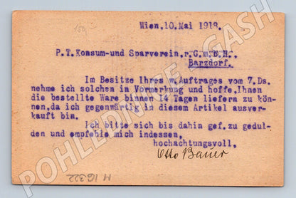 Pohlednice Rakousko Uhersko poštovní z Vídně do Slezska 1919 (M16322)