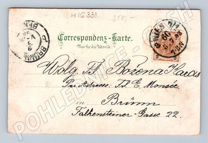 Pohlednice Vídeň Alserstraße Votivkirche 1898 kolorovaná (M16331)