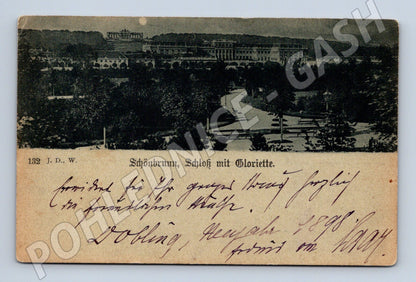 Pohlednice Schönbrunn zámek Gloriette Vídeň 1898 (M16334)