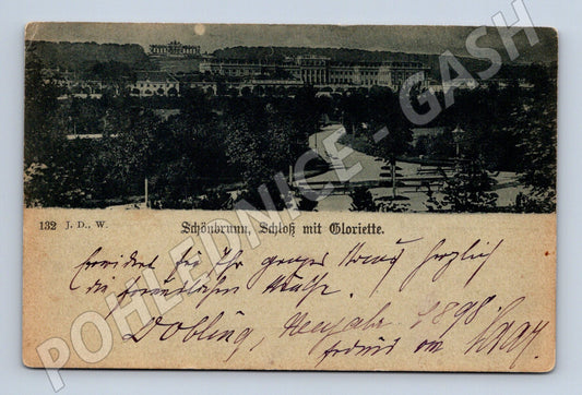 Pohlednice Schönbrunn zámek Gloriette Vídeň 1898 (M16334)