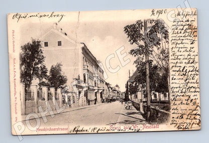 Pohlednice Wiener Neustadt Neunkirchnerstrasse 1900 (M16336)