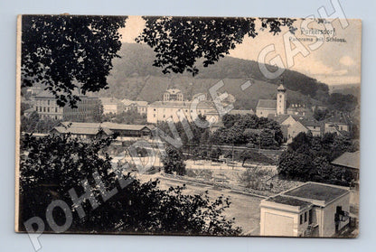 Pohlednice Purkersdorf panorama se zámkem stará Rakousko (M16342)