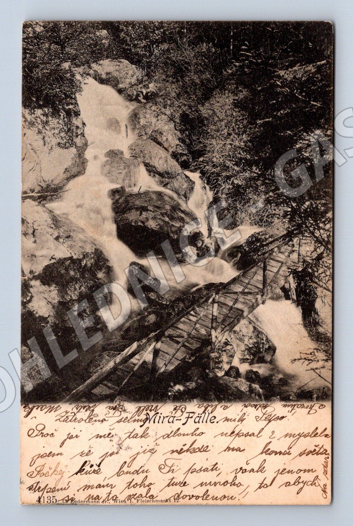 Pohlednice Míra Fälle originál Rakousko Uhersko do 1950 (M16345)