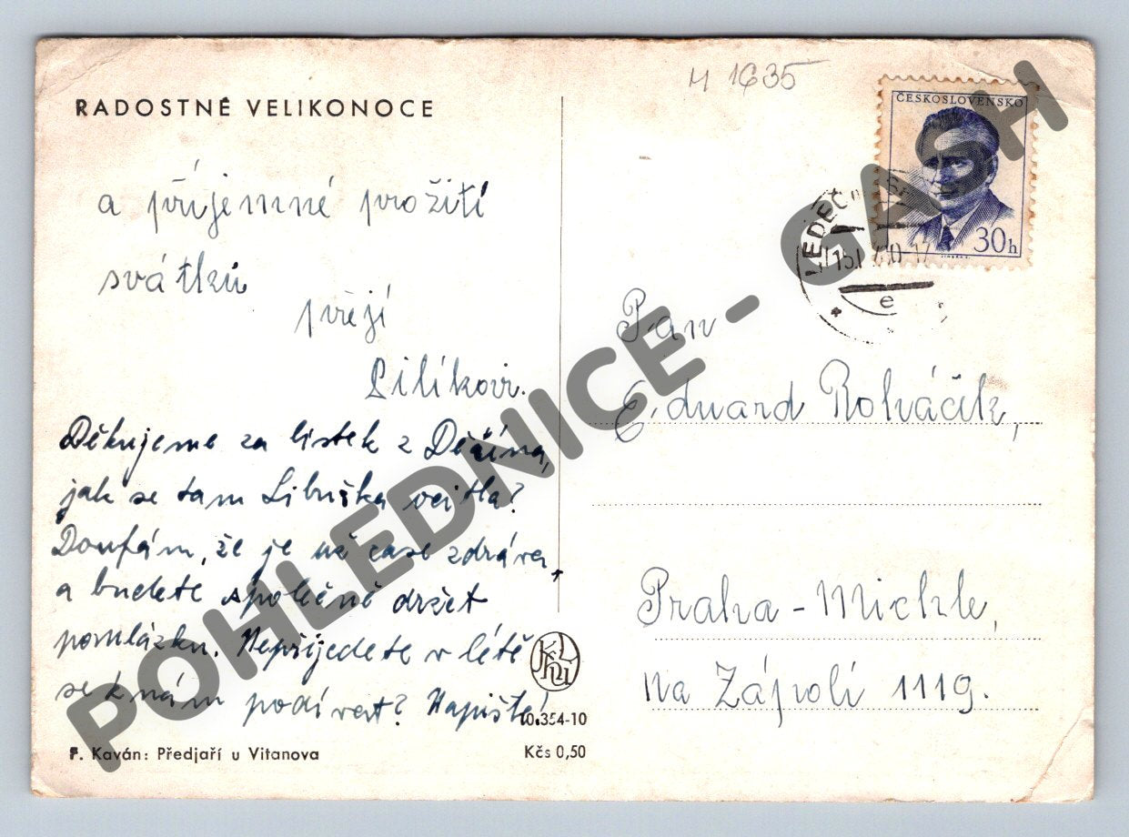 Pohlednice F Kaván Předjaří u Vitanova 1935 (M1635)